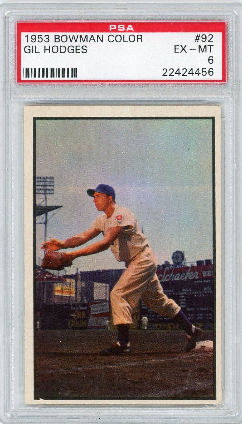 1953 Bowman Color Gil Hodges #92 PSA 6