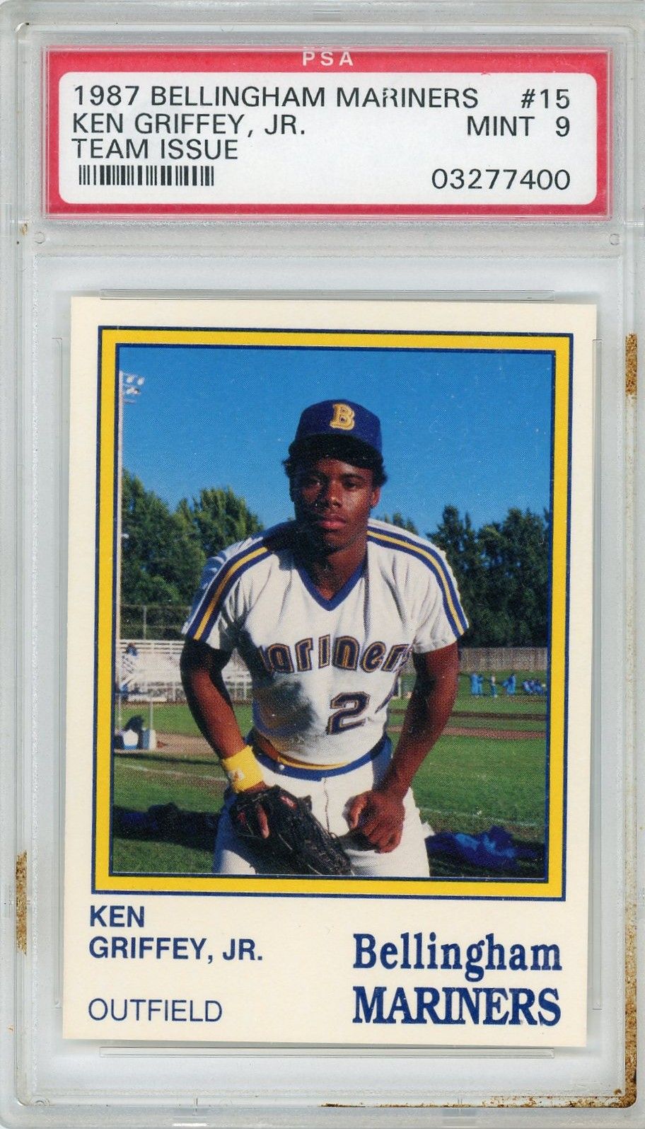 1987 Bellingham Mariners Team Issue Ken Griffey JR. #15 PSA 9