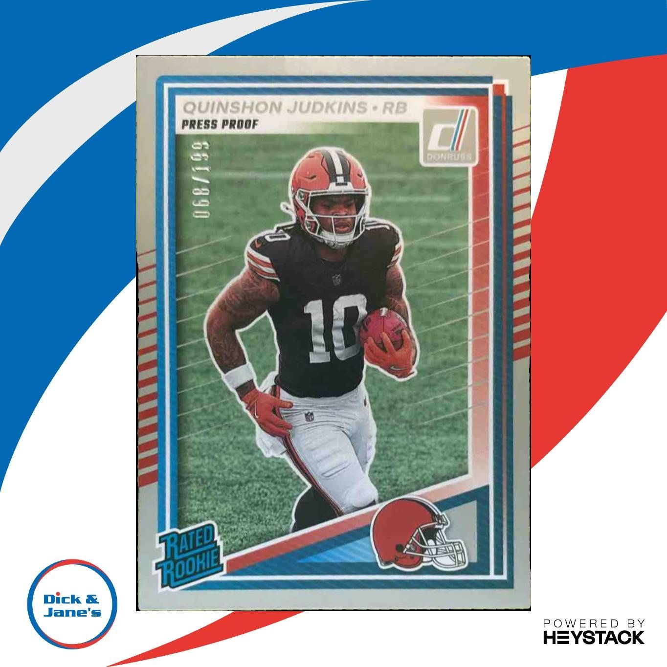 2025 Panini Donruss Quinshon Judkins Press Proof Silver /199 #330 RC Browns