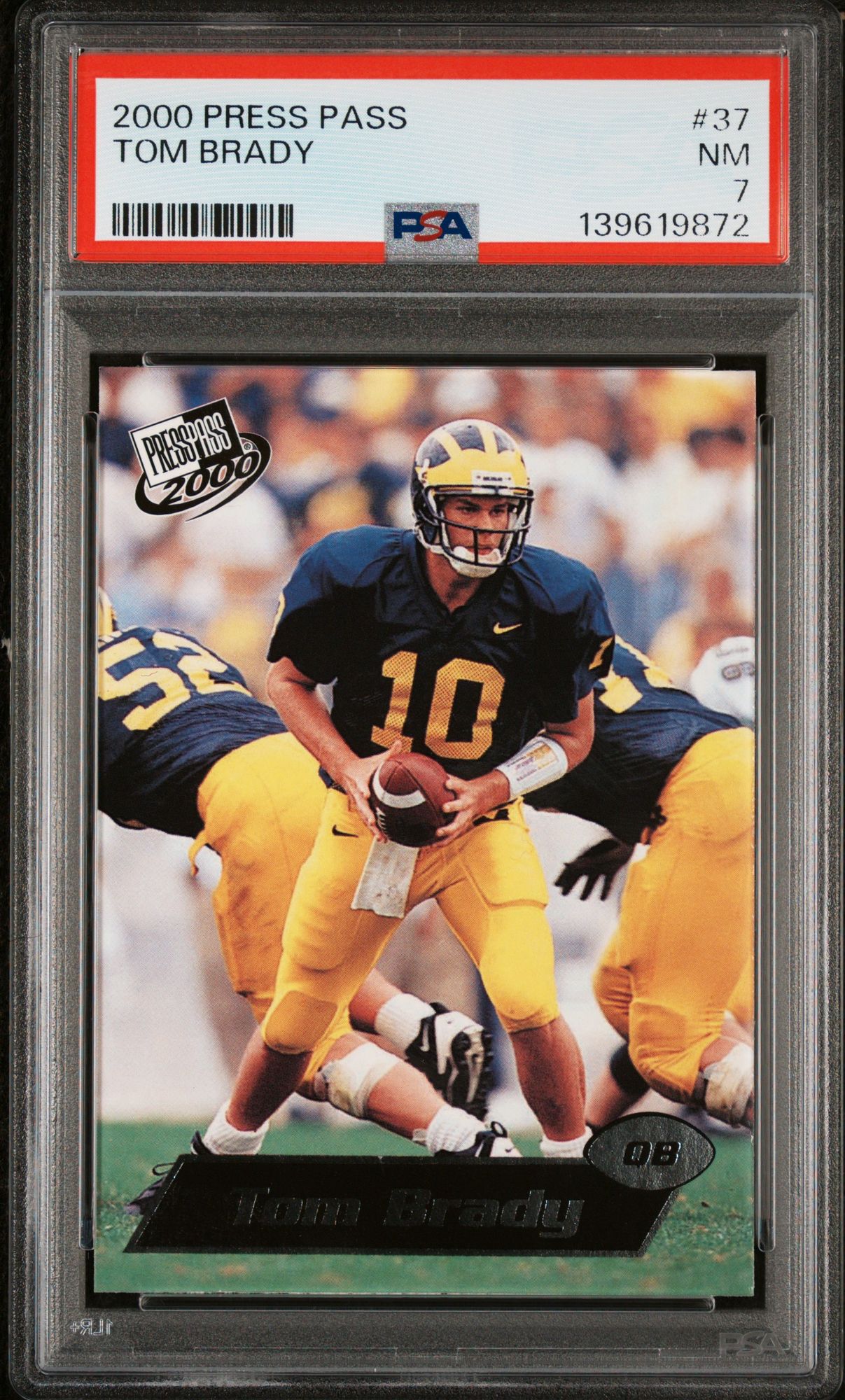 2000 Press Pass Tom Brady #37 PSA 7